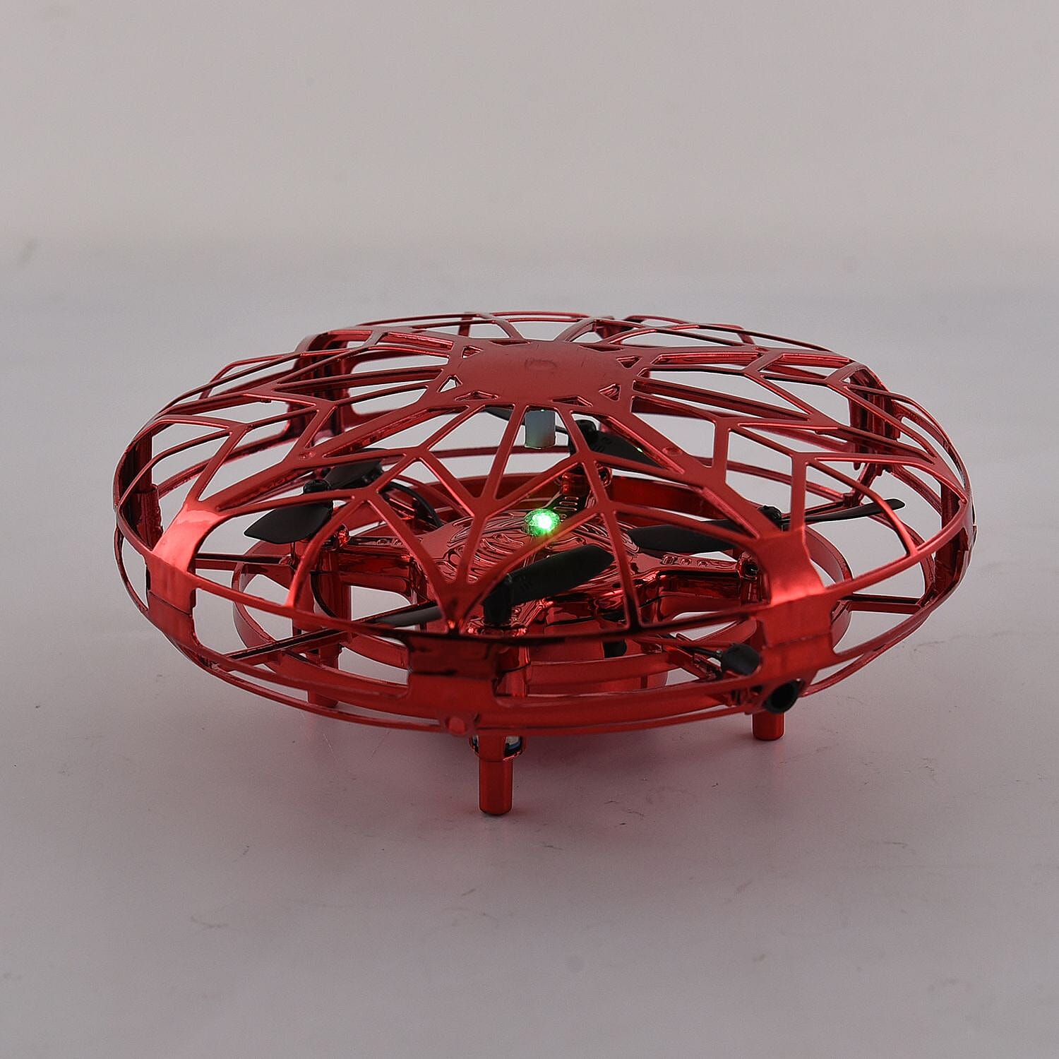 UFO Flying Ball with LED Light with Rechargeable Battery - Red