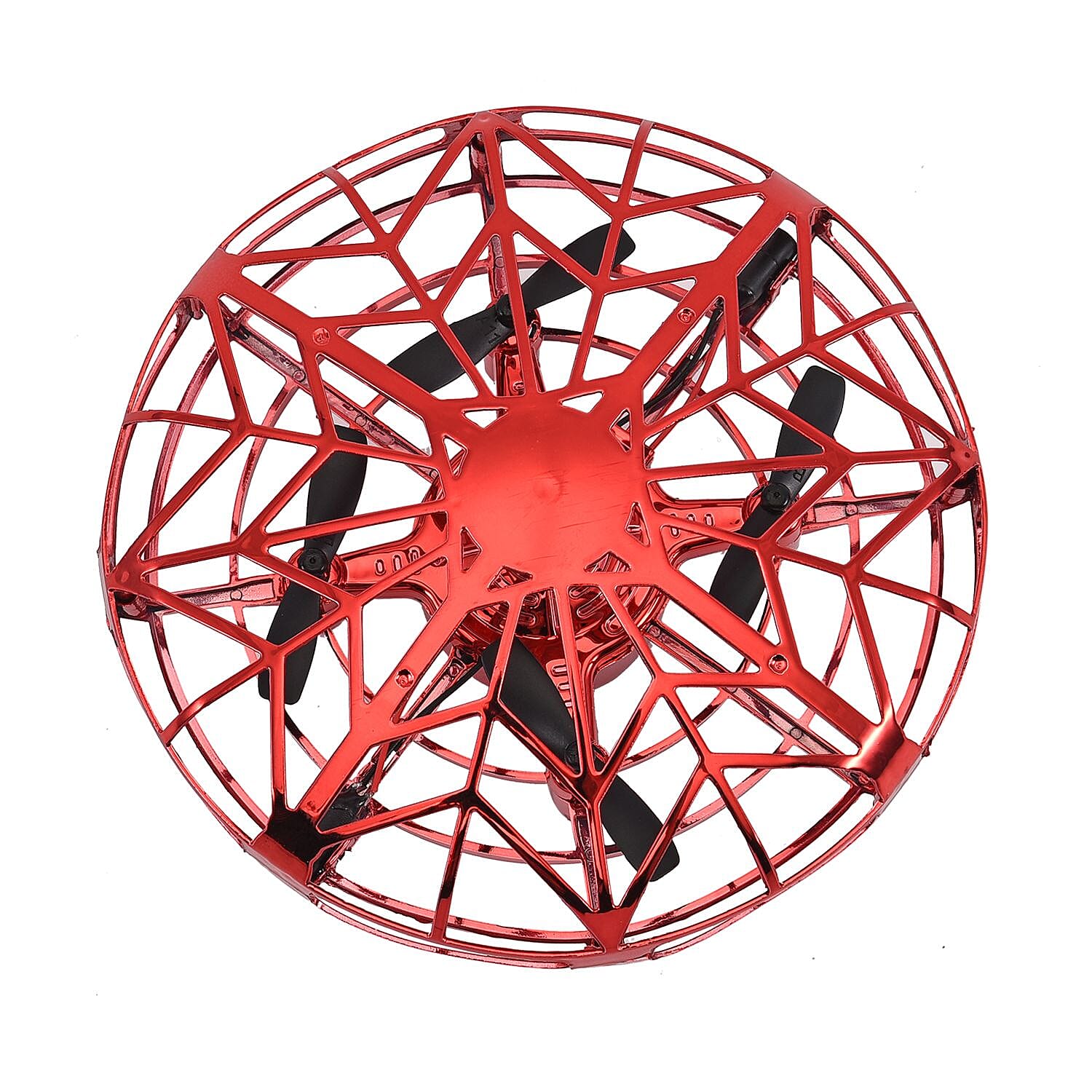 UFO Flying Ball with LED Light with Rechargeable Battery - Red