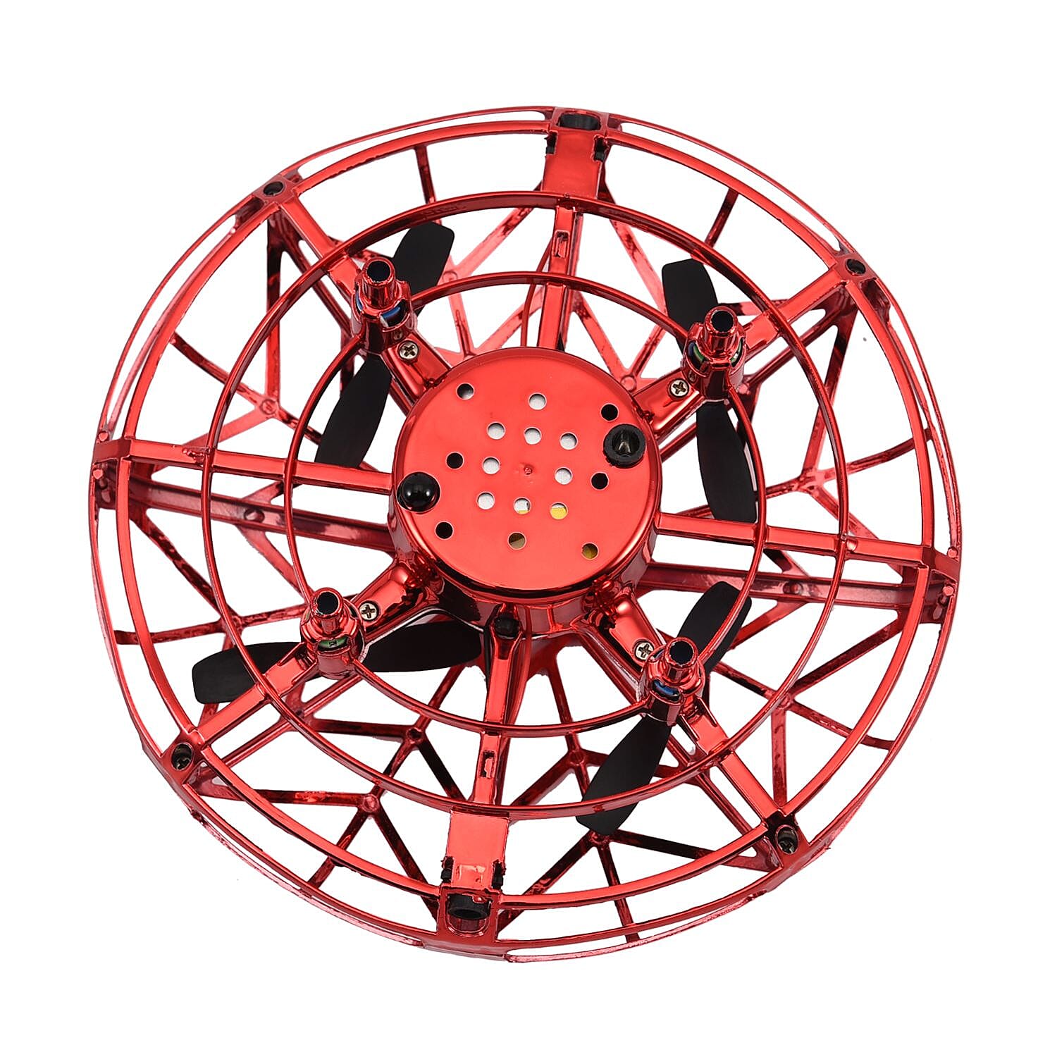 UFO Flying Ball with LED Light with Rechargeable Battery - Red