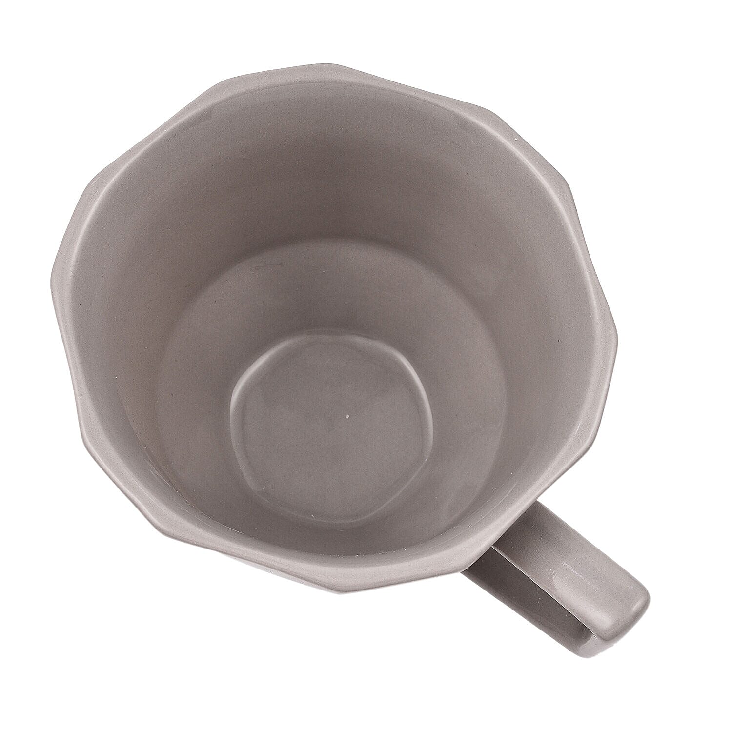 Tea Pot and Cup Set For One Diamond Porcelain in Gift Box (Size 19x18x14 Cm) - Light Grey and Light Pink