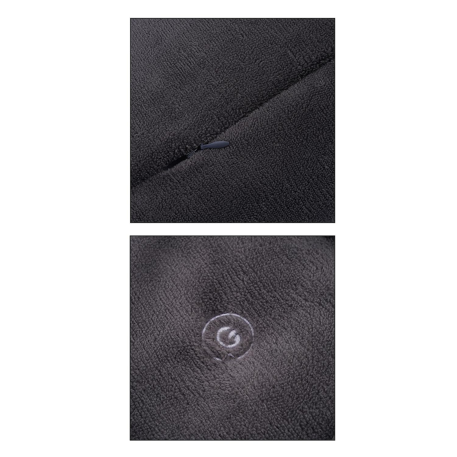 Portable Vibrating Massage Pillow (Size 25x15 Cm) Requires 2xAA Battery (Not included) - Grey