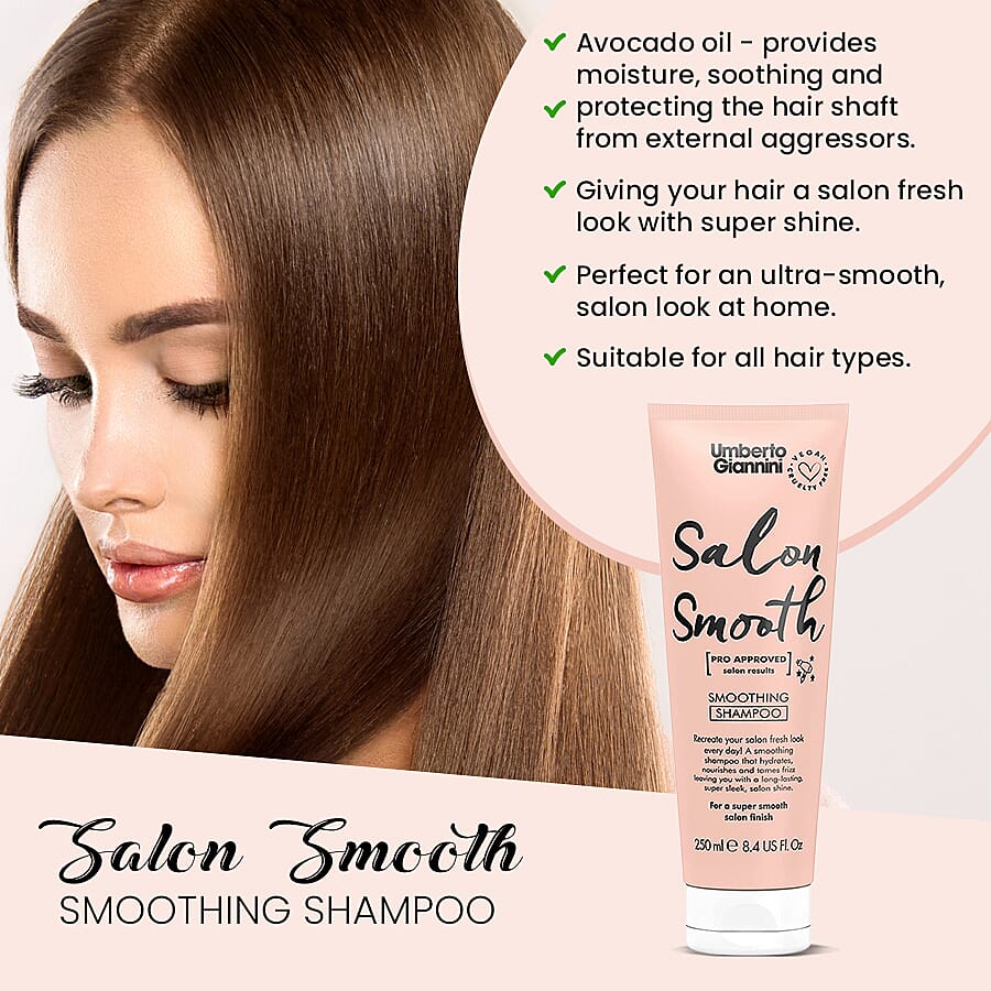 Umberto Giannini: Salon Smooth Wash Moisturising Shampoo-  250ml