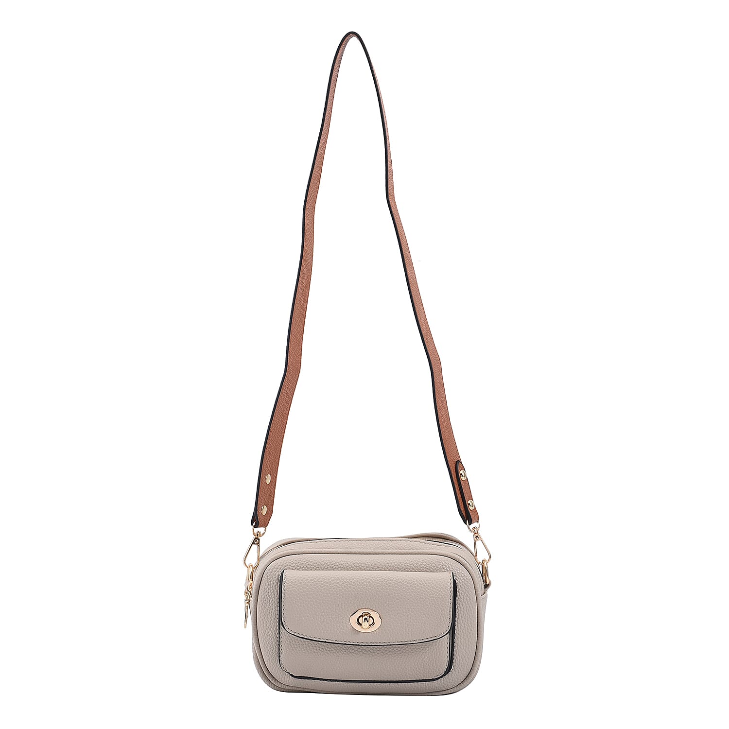PASSAGE Crossbody Bag with Detachable Long Strap - Off White