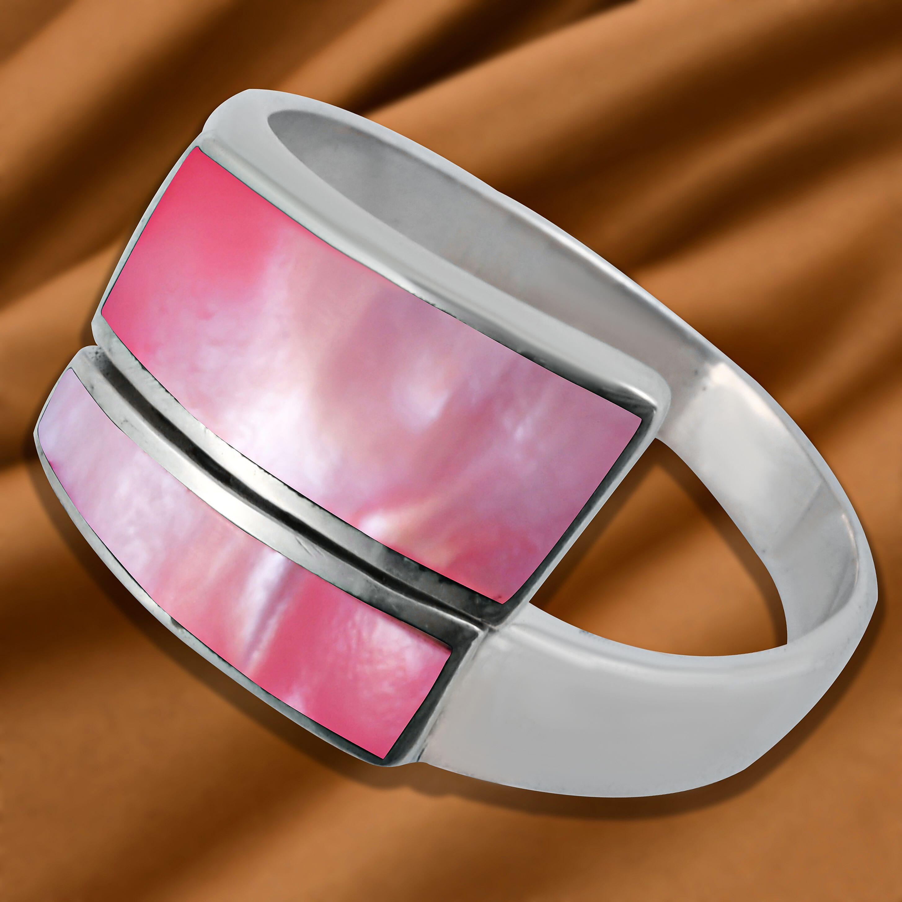 Royal Bali CULTURAL FLAIR Collection - Pink Shell Pearl Ring in Sterling Silver