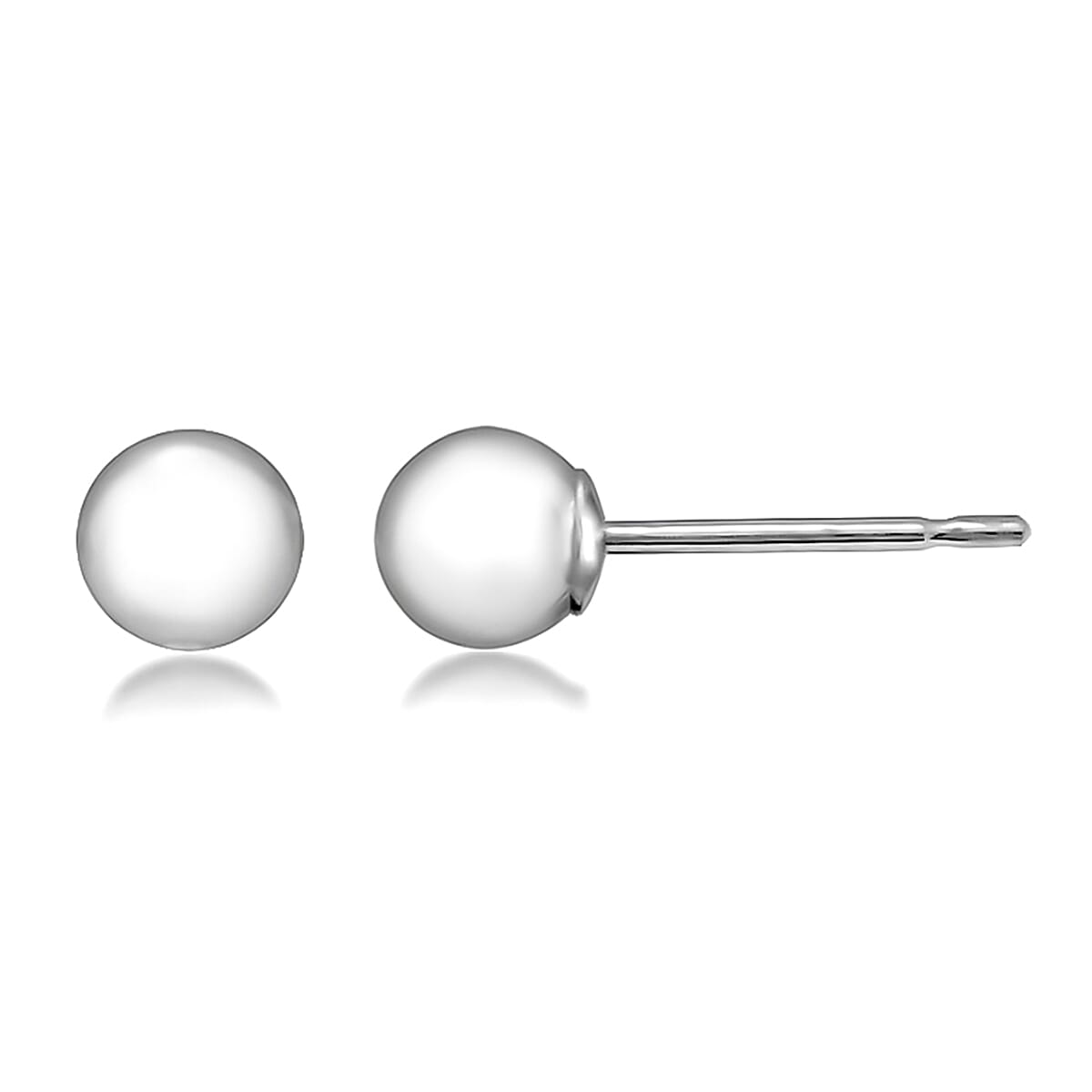 New York Close Out Deal 9K White Gold Stud Earrings (with Silicon Push Back)