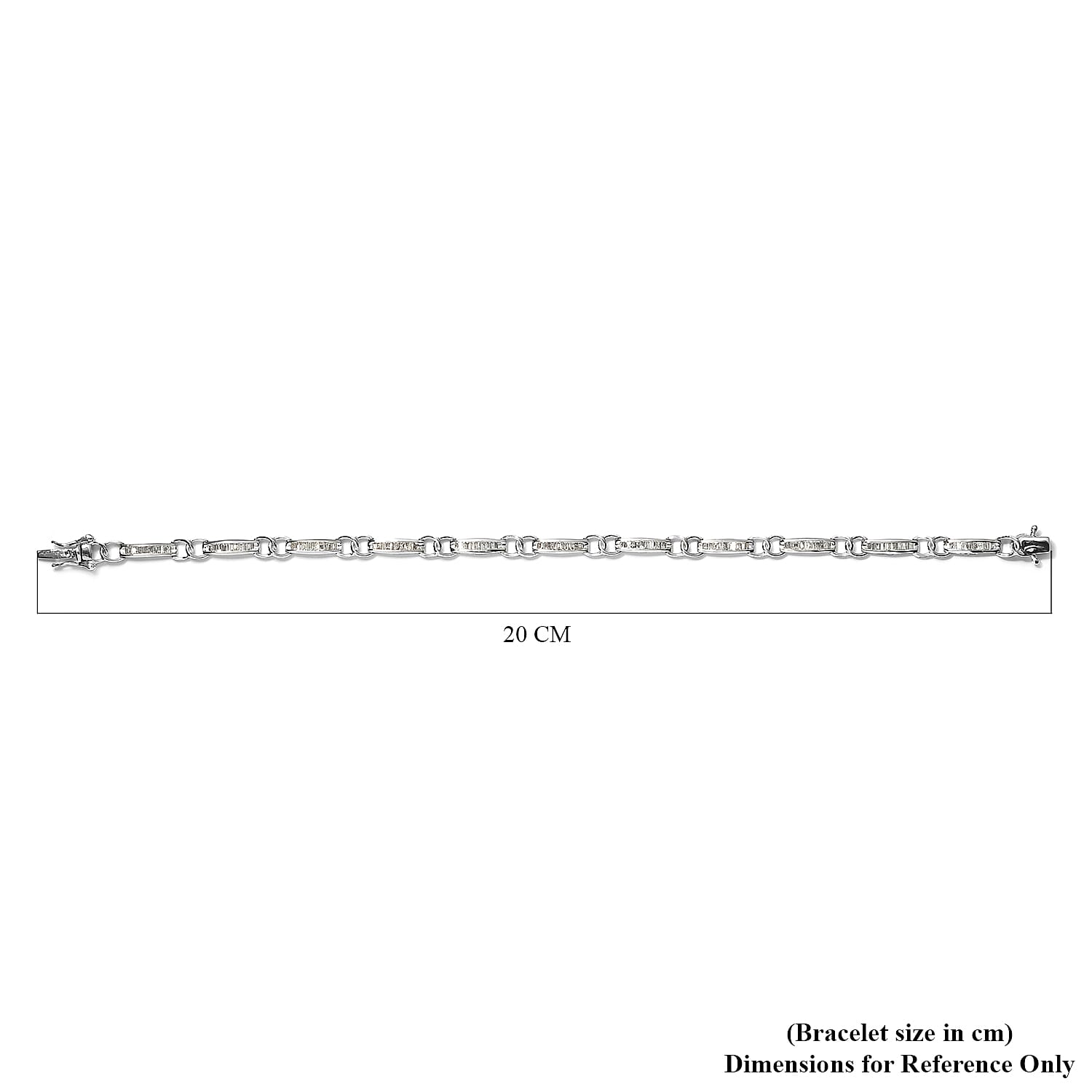 9K White Gold   White Diamond  Tennis Bracelet 1 Row (Size - 7.5) 1.00 ct,  Gold Wt. 5.5 Gms  0.924  Ct.