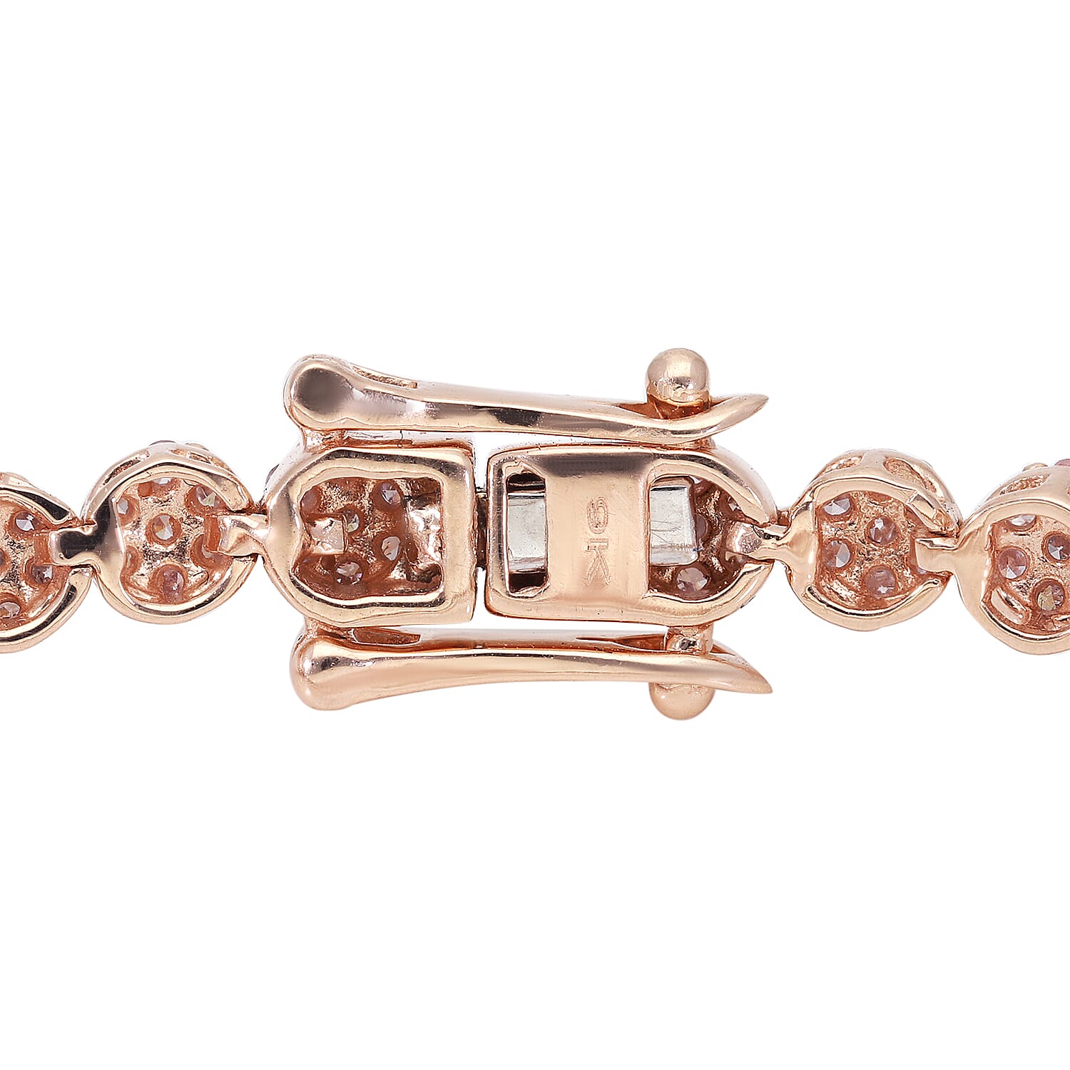 9K Rose Gold Natural Pink Diamond Bracelet (Size - 7.5) 2.02 Ct, Gold Wt. 8.53 Gms