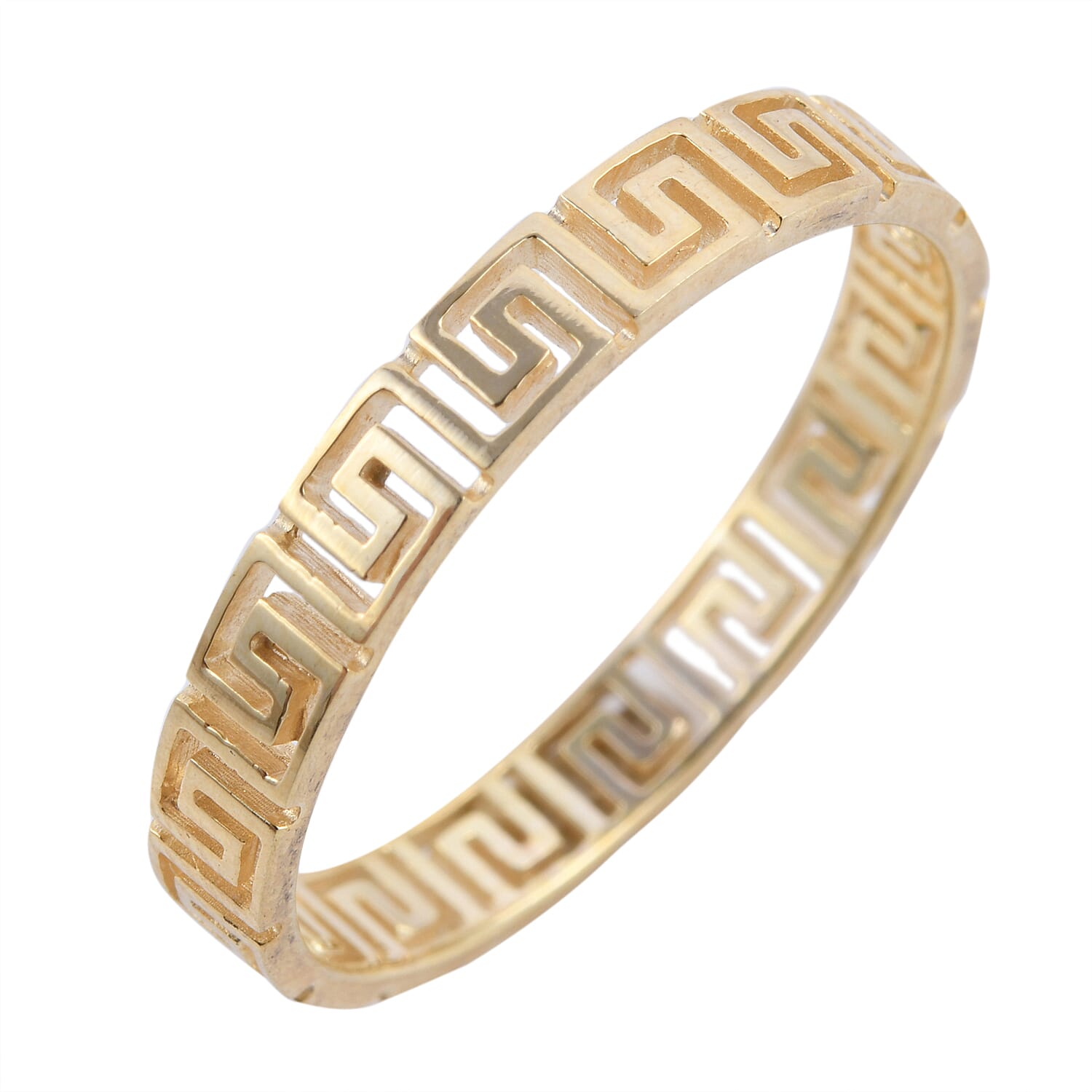 Close Out Deal- 9K Yellow Gold Greek Key Ring