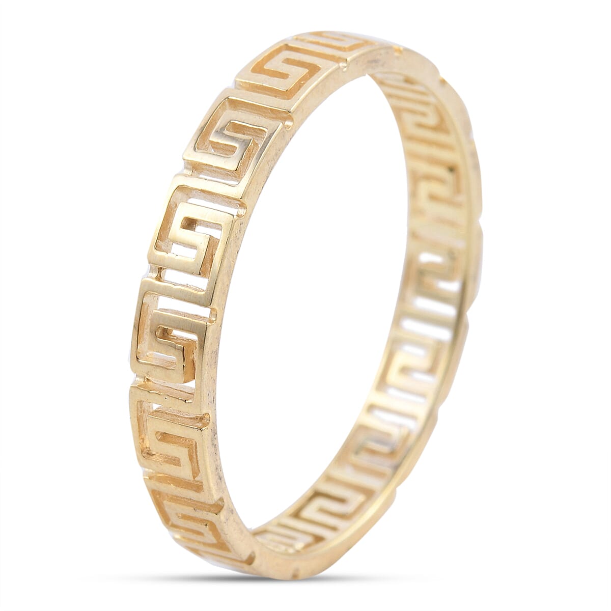 Close Out Deal- 9K Yellow Gold Greek Key Ring