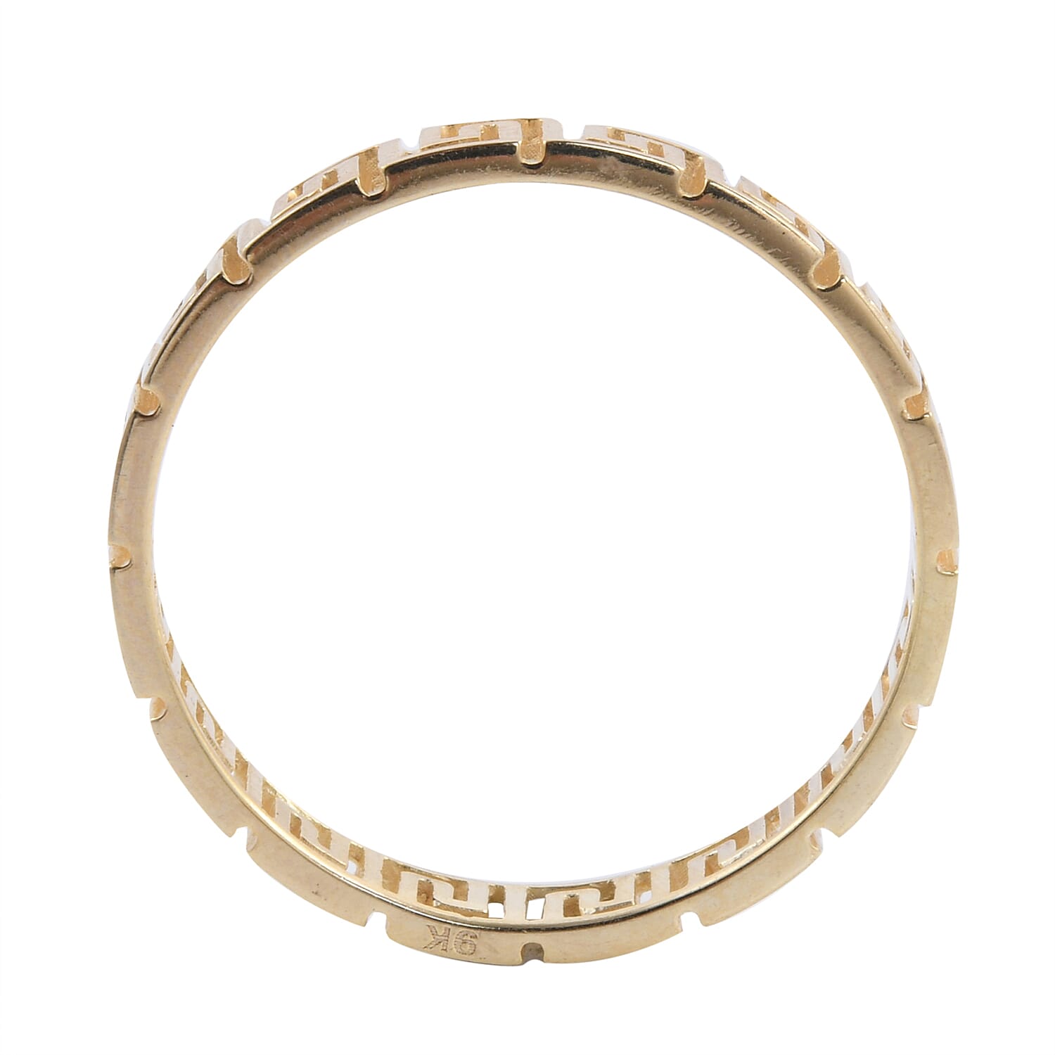 Close Out Deal- 9K Yellow Gold Greek Key Ring