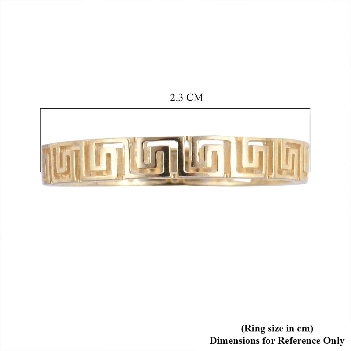 Close Out Deal- 9K Yellow Gold Greek Key Ring