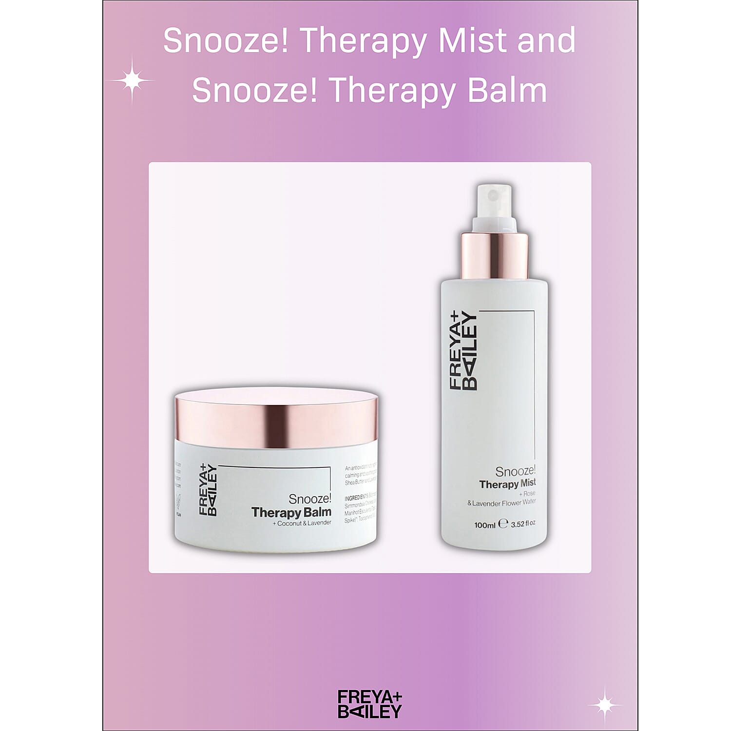 Freya+Bailey: Snooze Therapy Balm - 50ml & Mist Combo - 100ml