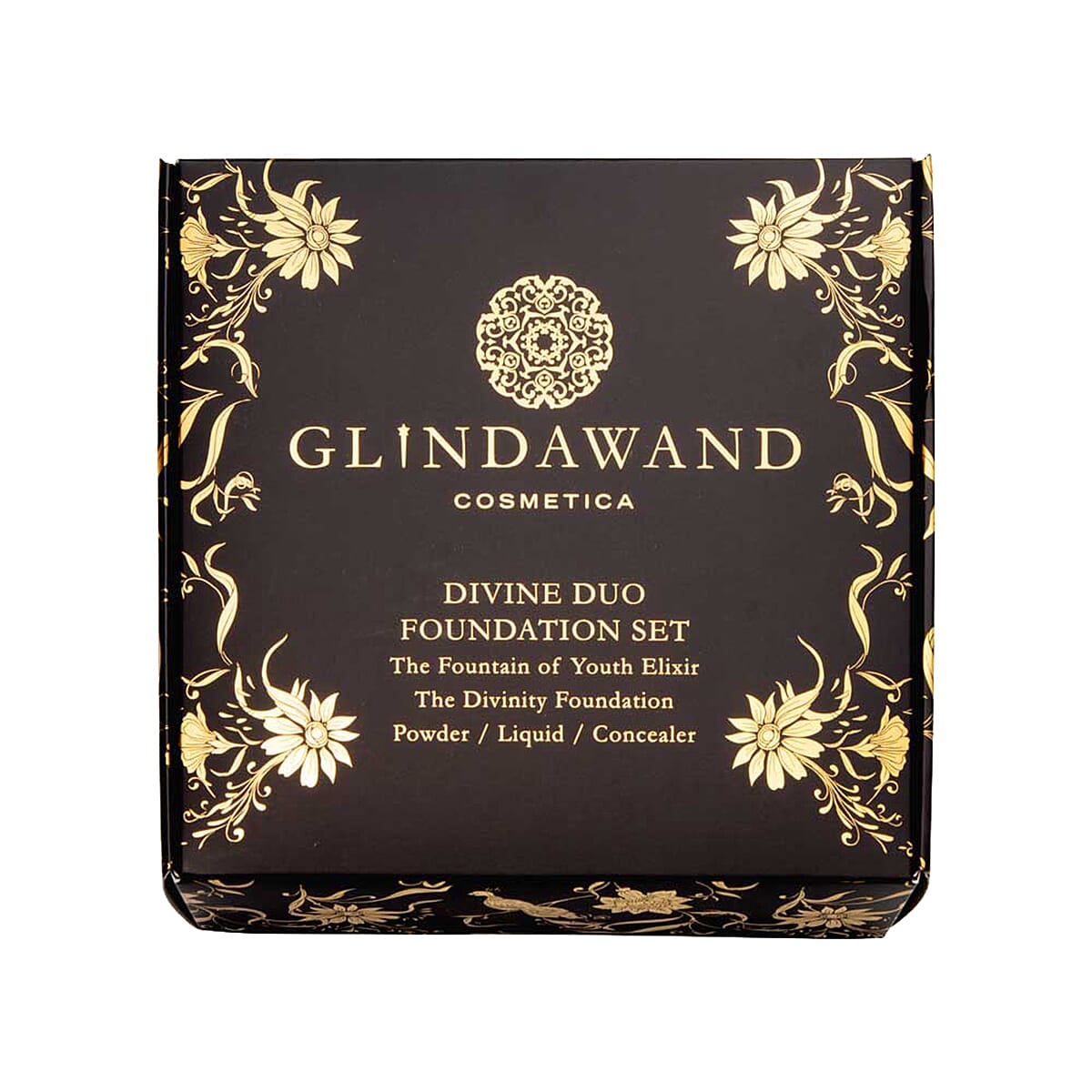 Glindawand- Duo Gift Box (Incl. Fountain of Youth Elixir - 25ml & Divinity Foundation - 10G) - Ebony