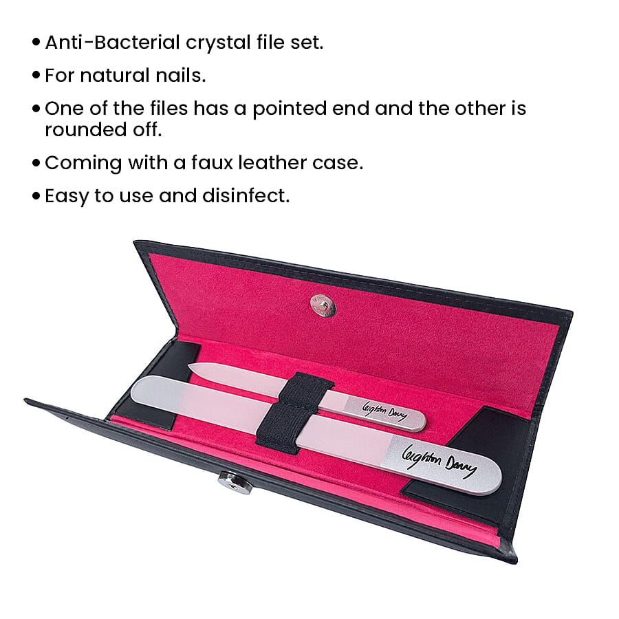 Leighton Denny - Antibacterial Nail File Duo S-L in Wallet