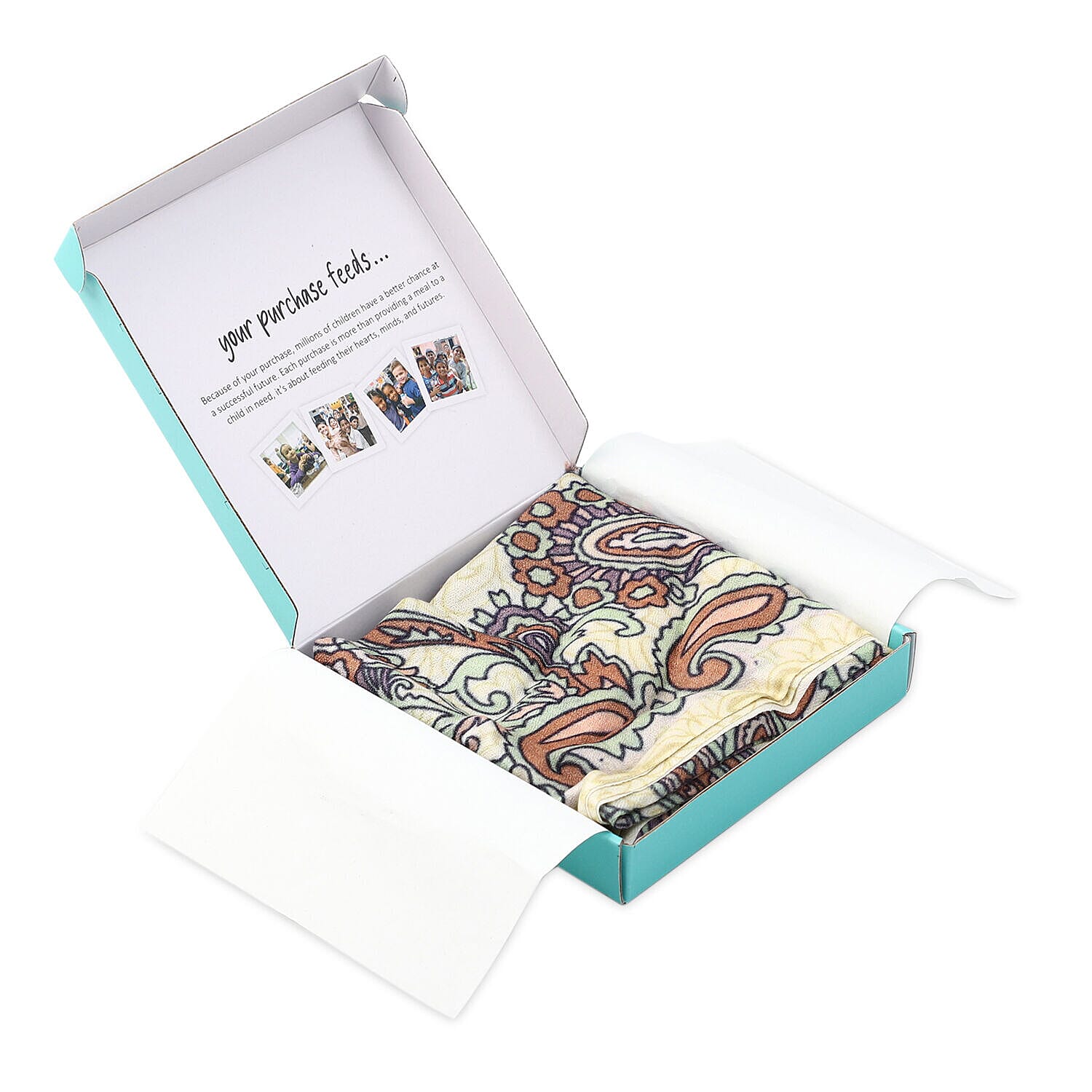 Designer Closeout - 100% Cashmere Wool Paisley Scarf (Size 190x70 Cm) - Light Yellow with Multi