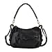  Leather Solid Crossbody Bag (Size 29x9x20 cm) - Black & Black