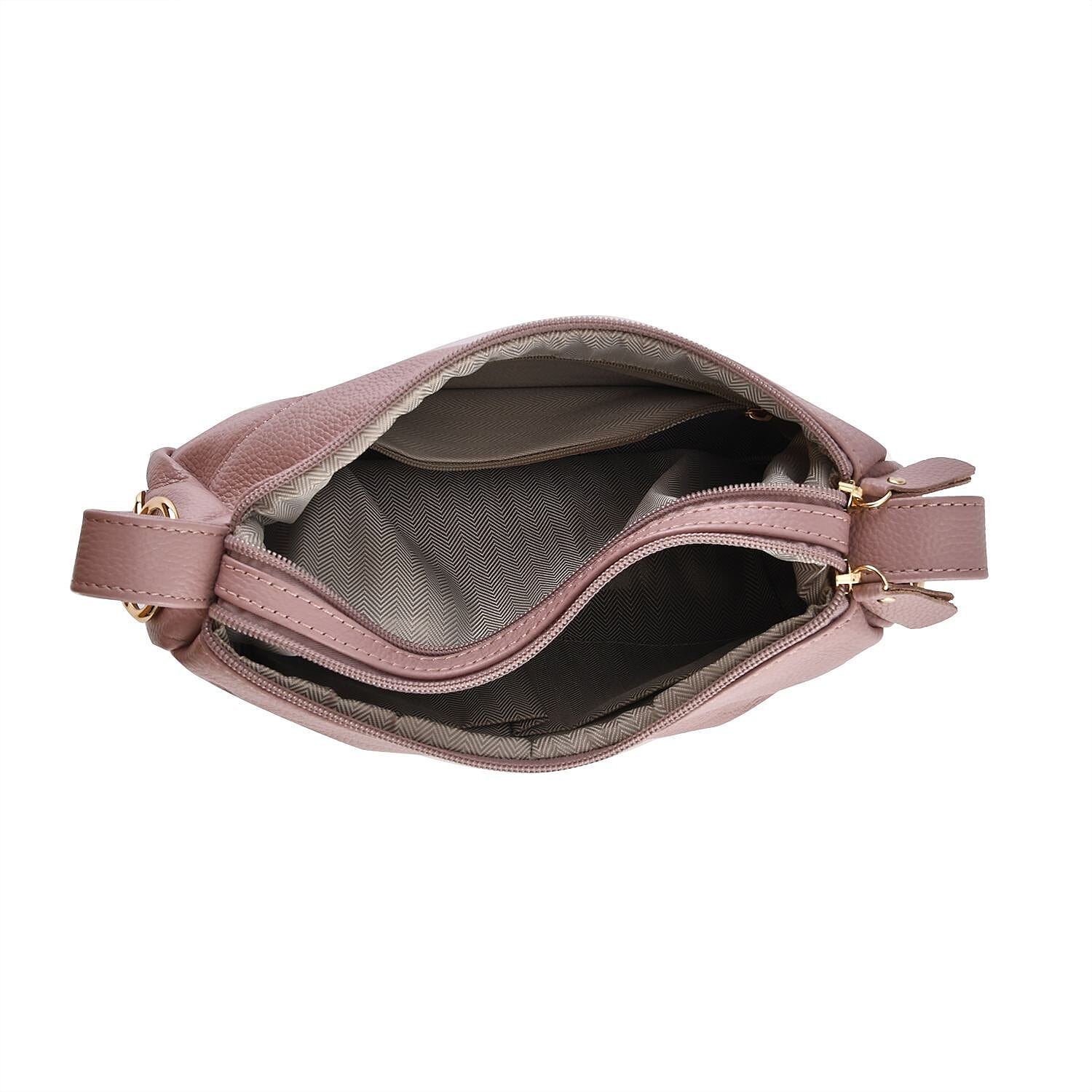 Close Out Deal - Genuine Leather Solid Crossbody Bag (Size 29x20x9 cm) - Pink