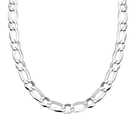 Vicenza Closeout - Sterling Silver Figaro Necklace (Size - 20), Silver Wt. 32 Gms