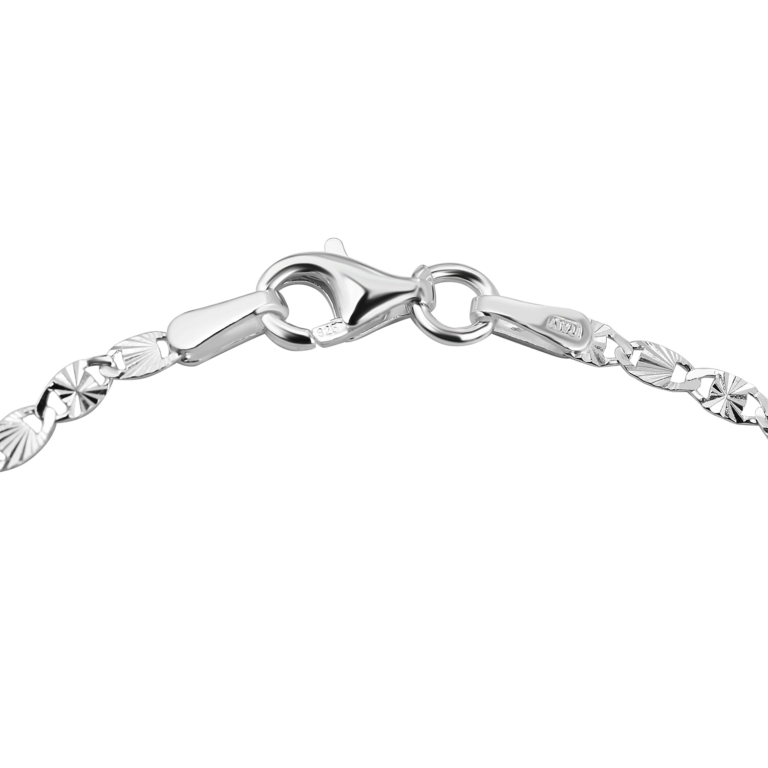 JCK Vegas CloseOut - Sterling Silver Diamond Cut Valentino Bracelet (Size - 7.50)