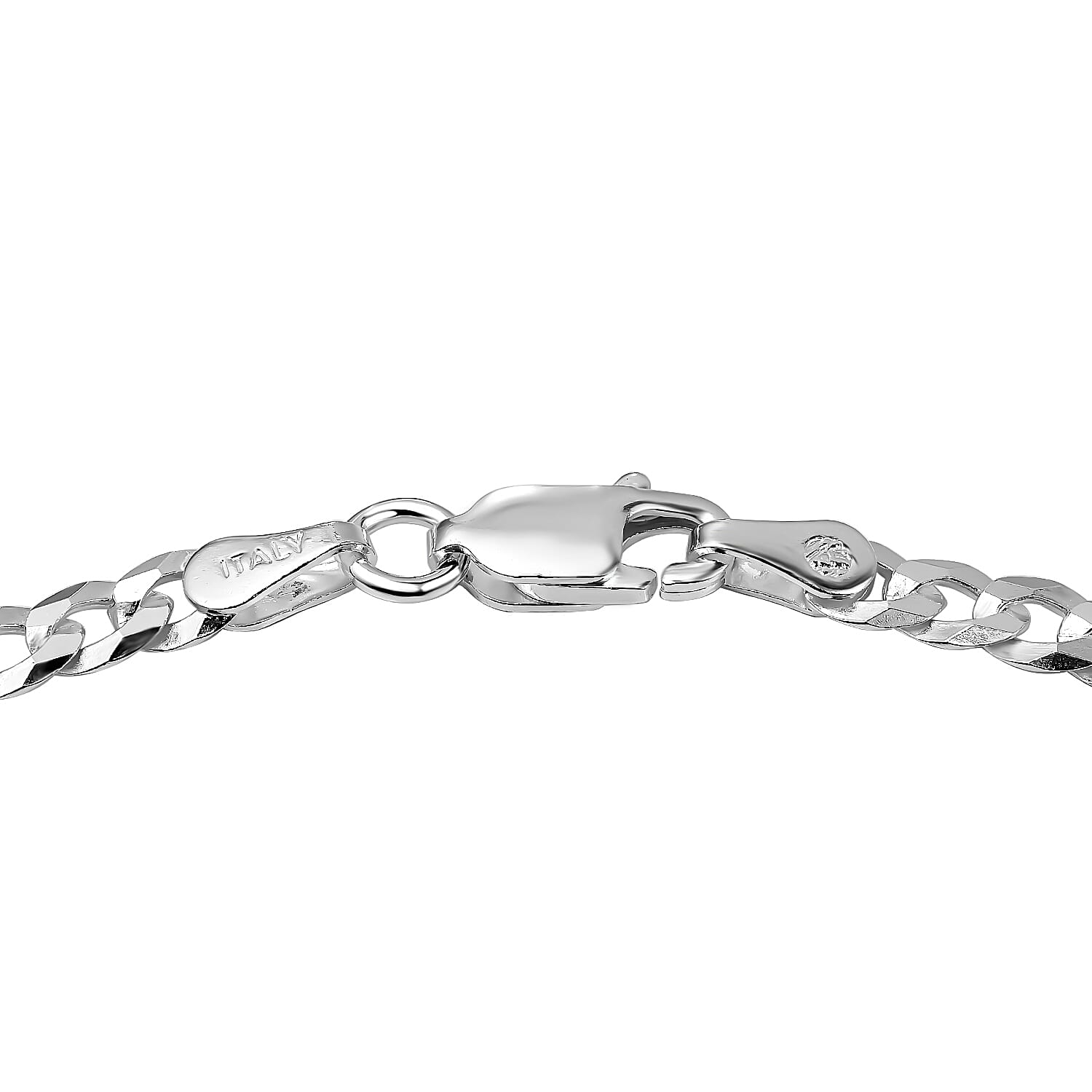 Italian Made - Sterling Silver Curb Necklace (Size - 18) Silver Wt. 7.00 Gms
