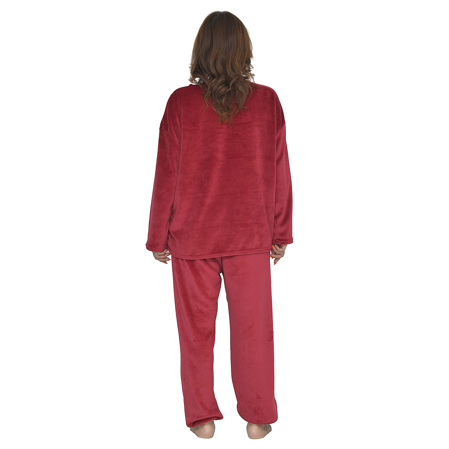 Fleece Loungewear (Size 10-18) - Burgundy