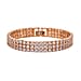 White Crystal Bracelet (Size - 7.5) In Rose Gold Tone