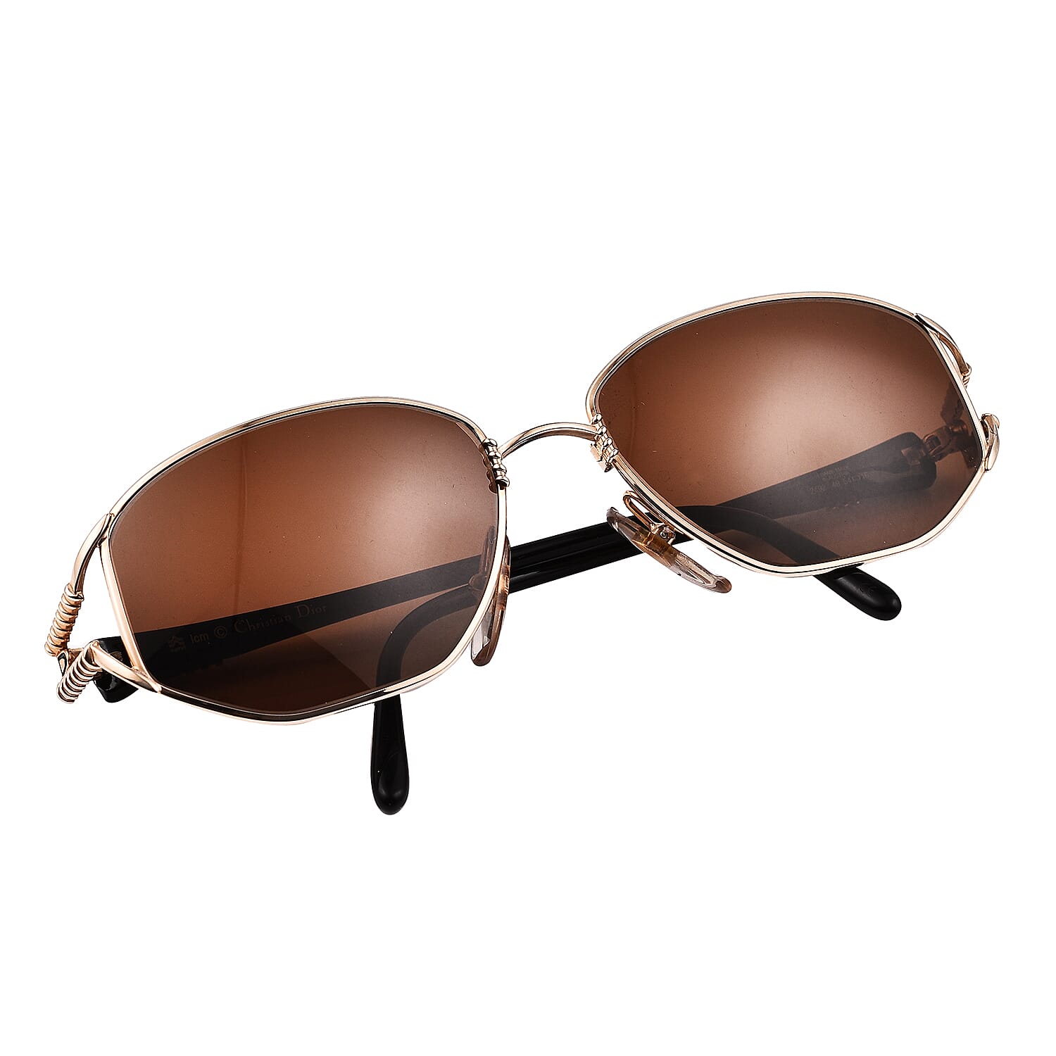 Closeout Deal - Dior Vintage Oversize Sunglasses with Brown Lenses
