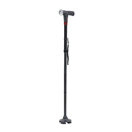 NEW ARRIVAL - Foldable Smart Walking Cane with LED Light (2 AAA battery not incld) -  34-38 in Black