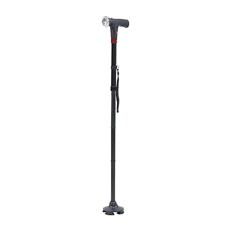 NEW ARRIVAL - Foldable Smart Walking Cane with LED Light (2 AAA battery not incld) -  34-38 in Black