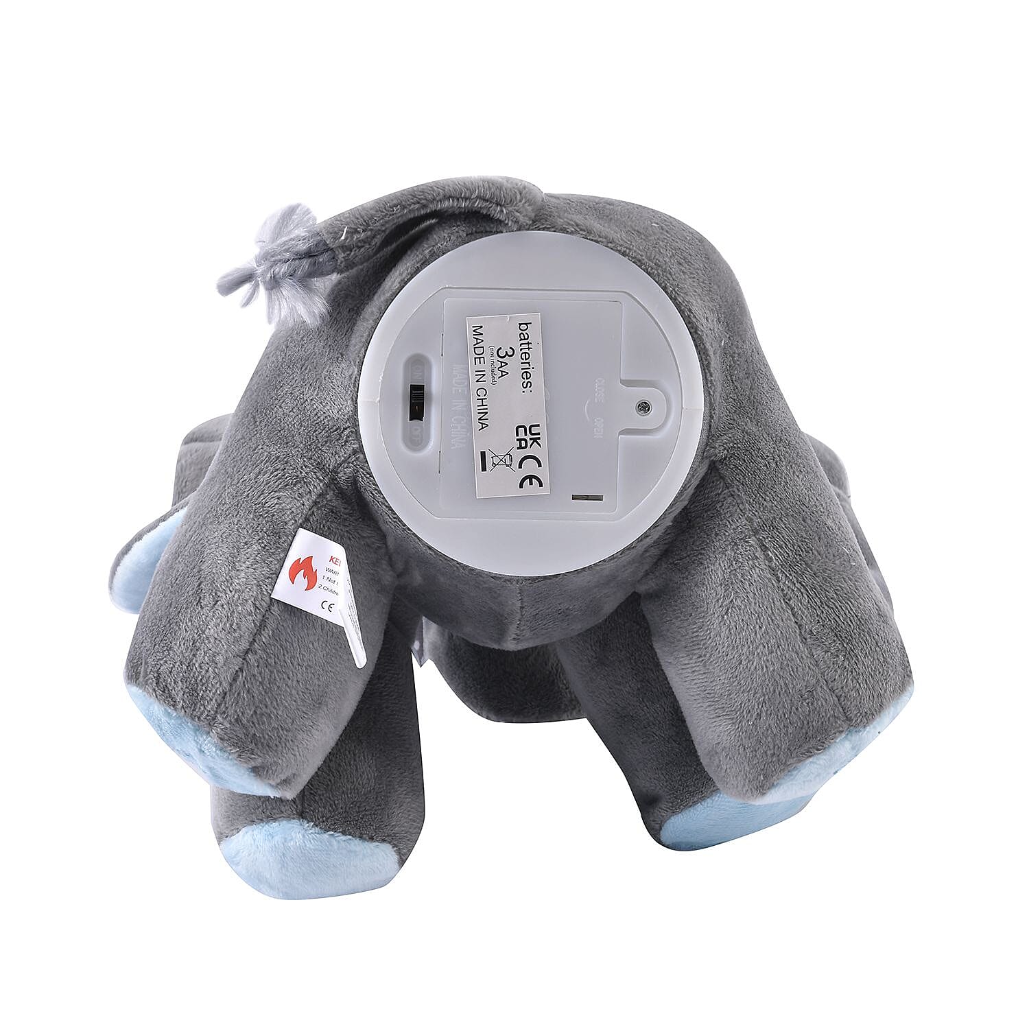 Peekaboo - Interactive Elephant Musical Stuffed Toy with Floppy Moving Ears - Blue