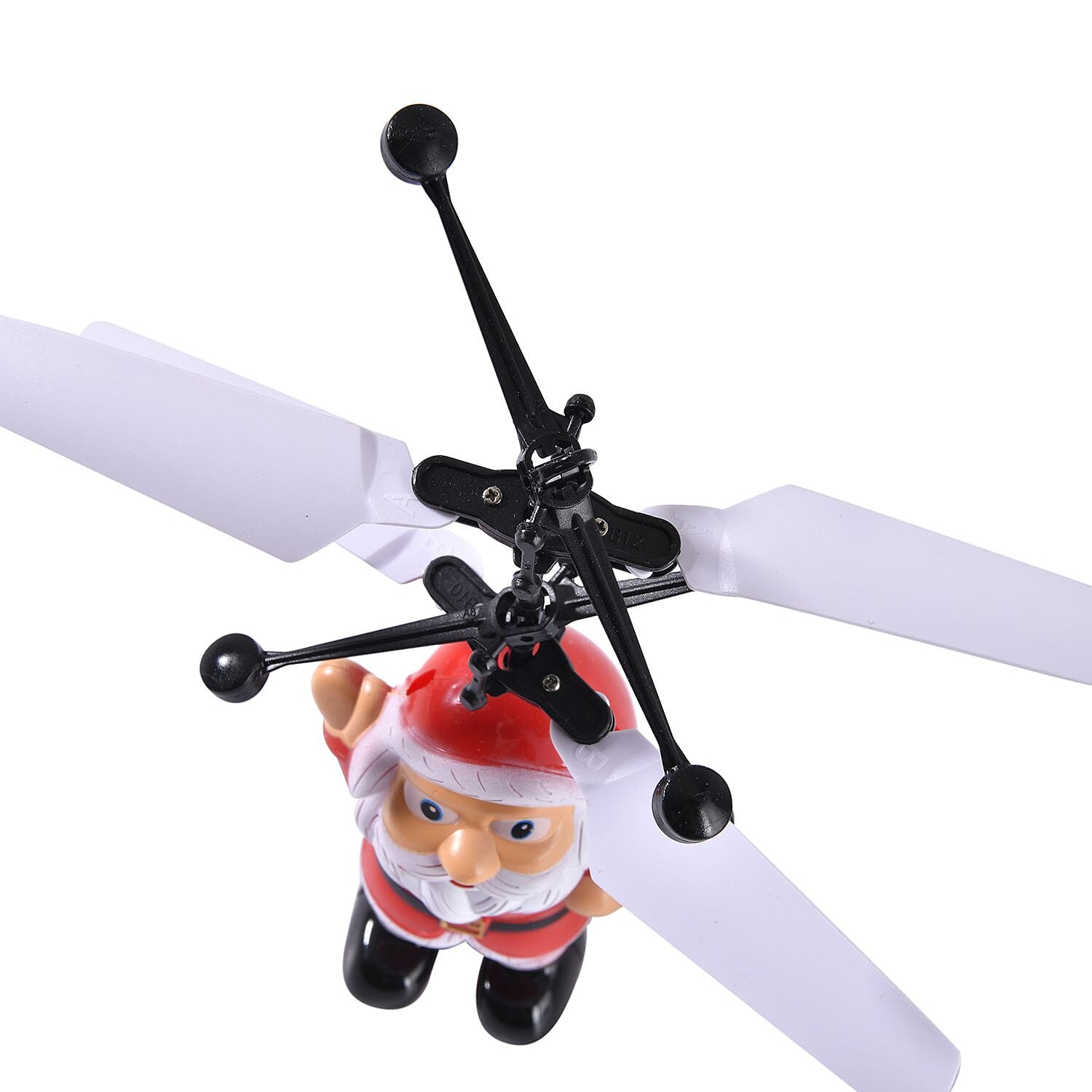 Flying Santa Claus with Sensors for Interactive Play (Powered by USB Charging) - Red