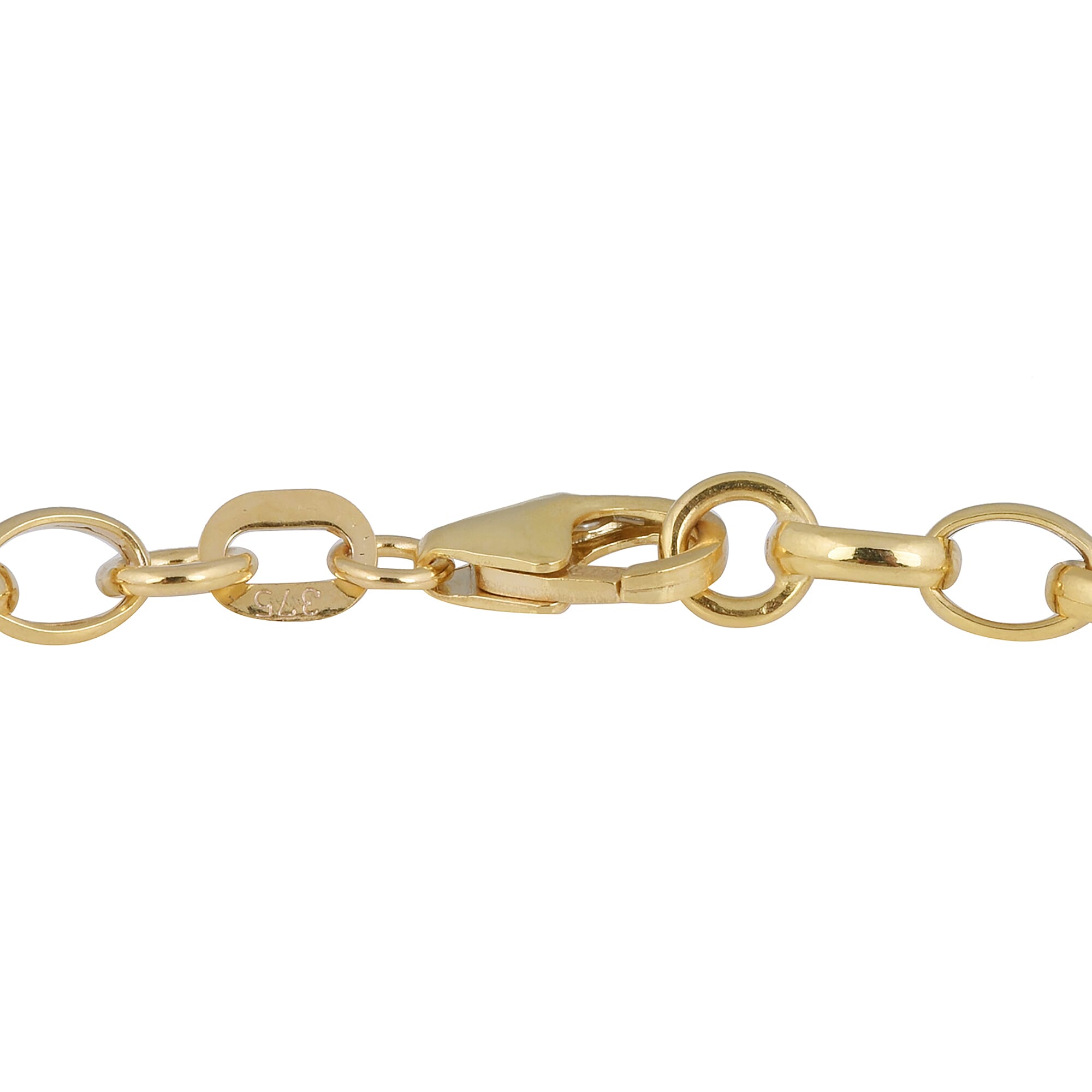 Close Out Deal - 9K Yellow Gold Oval Belcher Bracelet (Size - 7.5)
