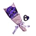 Hand or Bath Soap Flower Bouquet with 12 Flowers and Ring Box - Purple