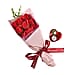 Hand or Bath Soap Flower Bouquet with 12 Flowers and Ring Box - Red