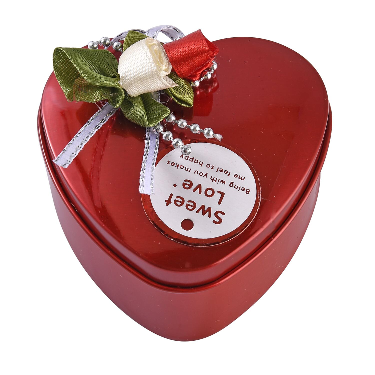 Hand or Bath Soap Flower Bouquet with 12 Flowers and Ring Box (Size 40x13x8 Cm) - Red