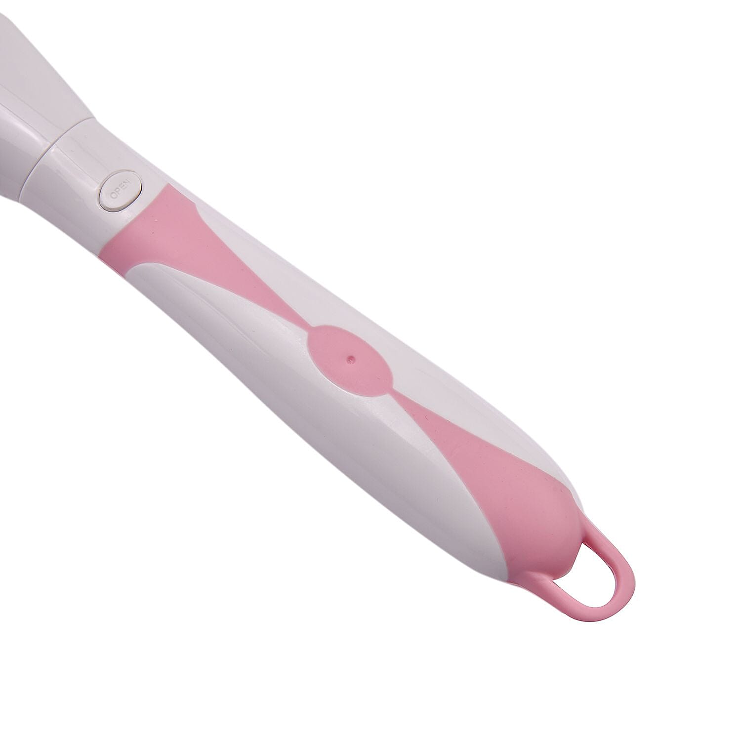 Electric Rotating Vibration Long Handle Silicone Bath Brush (Requires 2AA Batteries,Not Inc.) - Pink