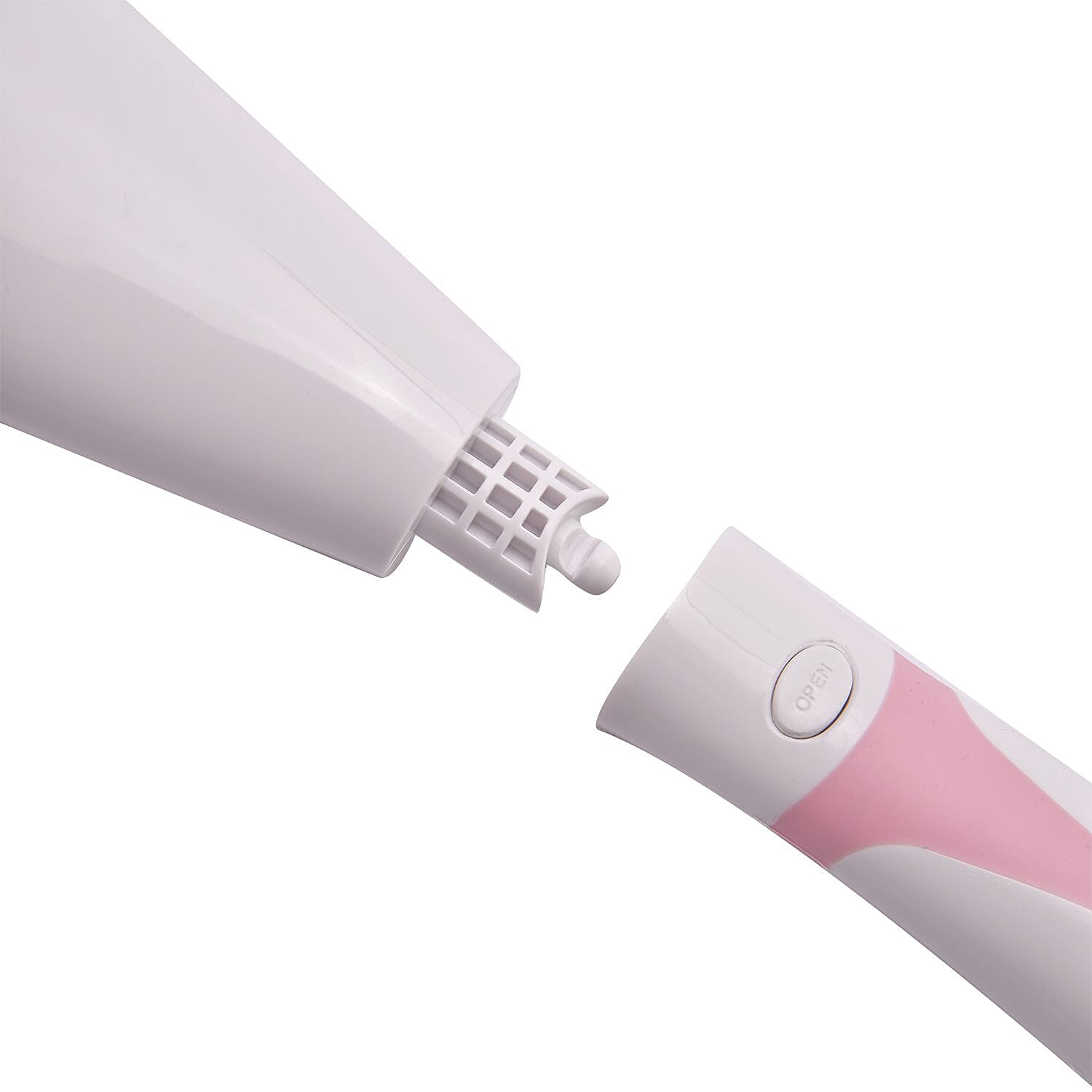 Electric Rotating Vibration Long Handle Silicone Bath Brush (Requires 2AA Batteries,Not Inc.) - Pink