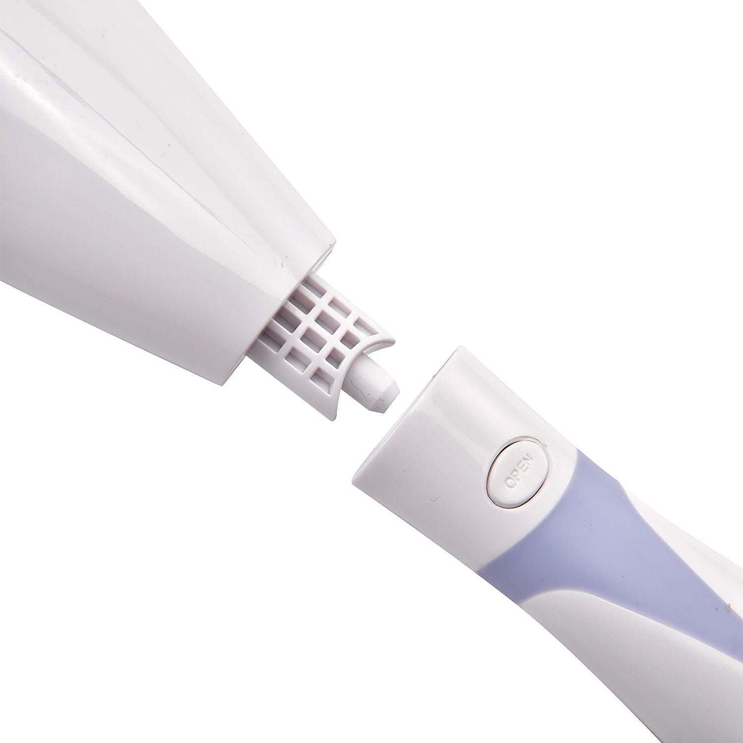 Electric Rotating Vibration Long Handle Silicone Bath Brush(Requires 2AA Batteries, Not Inc.) - Blue