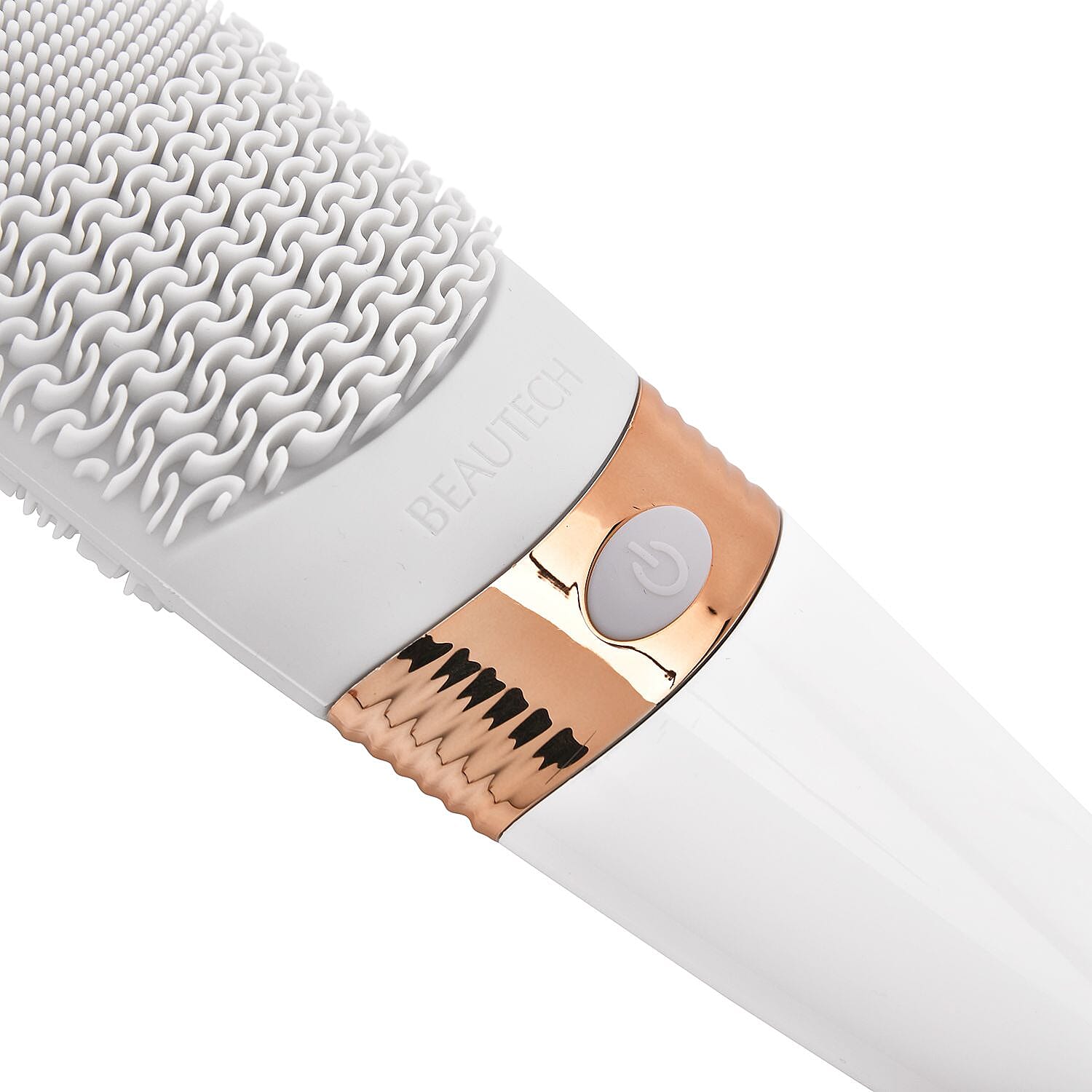 Electric Rotating Vibration Long Handle Silicone Bath Brush (Requires 2AA Batteries, Not Inc) - Grey