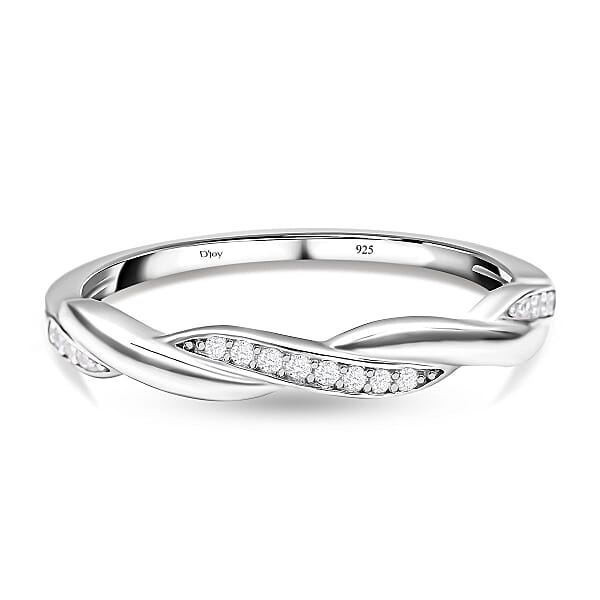 Simulated Diamond Ring in Sterling Silver 1658355314 TJC