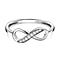 Simulated Diamond Infinity Ring in Sterling Silver
