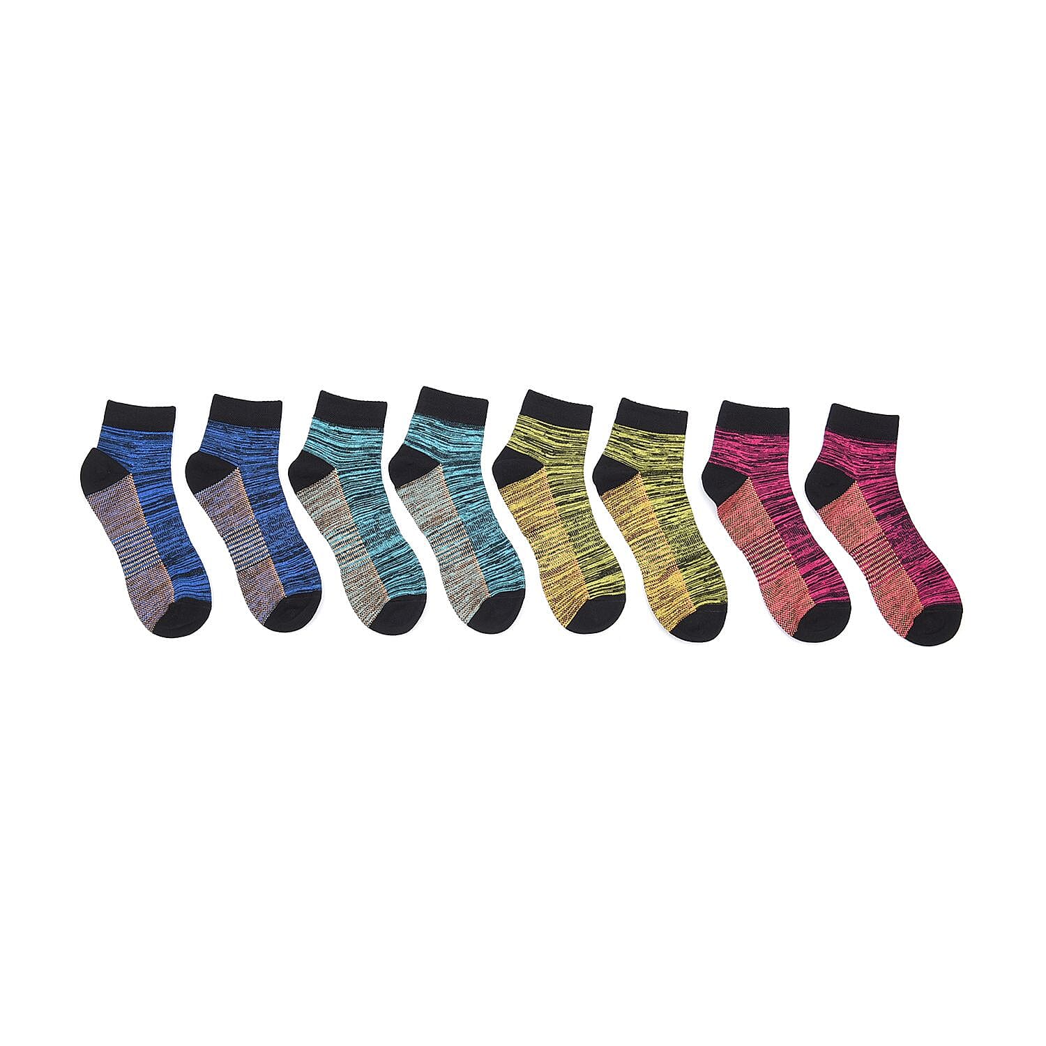 Set of 4 Pair Copper Infused Socks (Length 30 Cm) - Multi