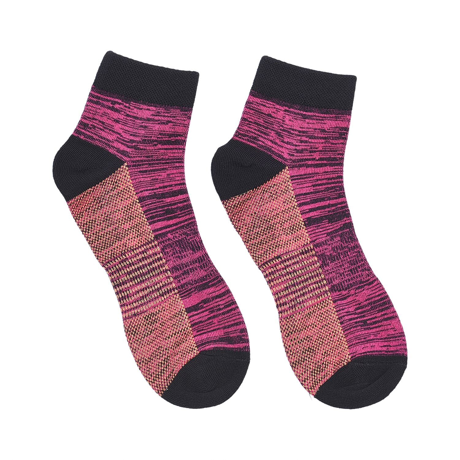 Set of 4 Pair Copper Infused Socks (Length 30 Cm) - Multi