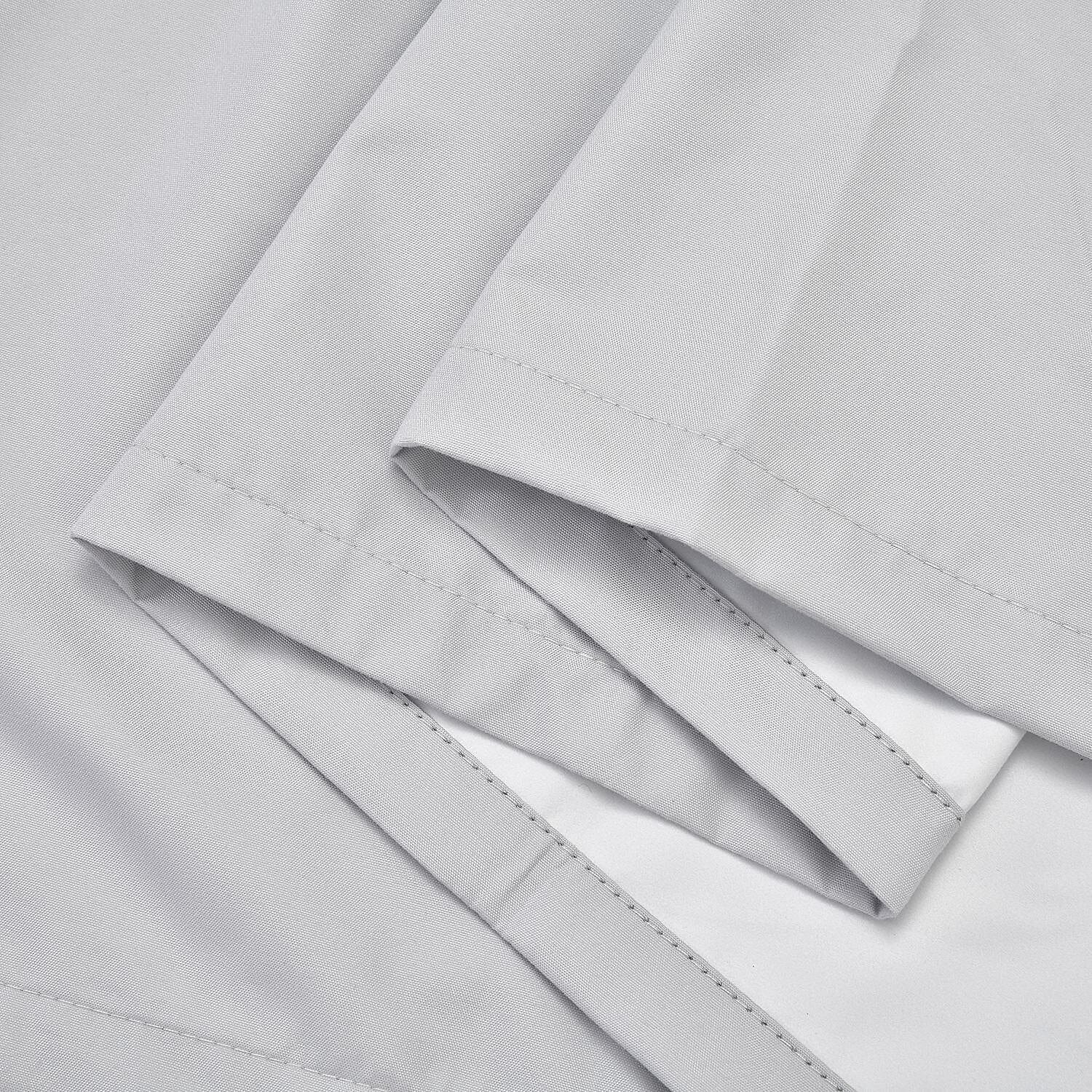  Homesmart Polyester Solid Curtain and Blind (Size 132x1 cm) - Camel & Gray