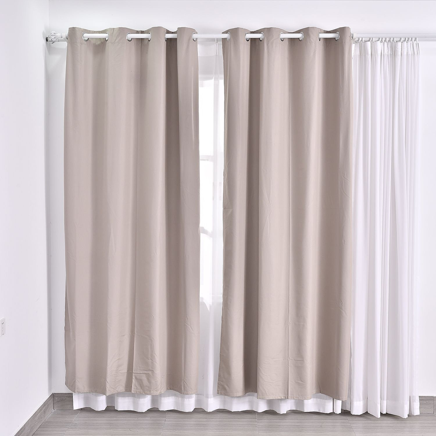 Set-of---Homesmart-Curtains-with-Metal-Eyelets-(Size-240x132-Cm)-Camel
