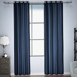  Homesmart Polyester Solid Curtain and Blind (Size 132x1 cm) - Camel & Gray