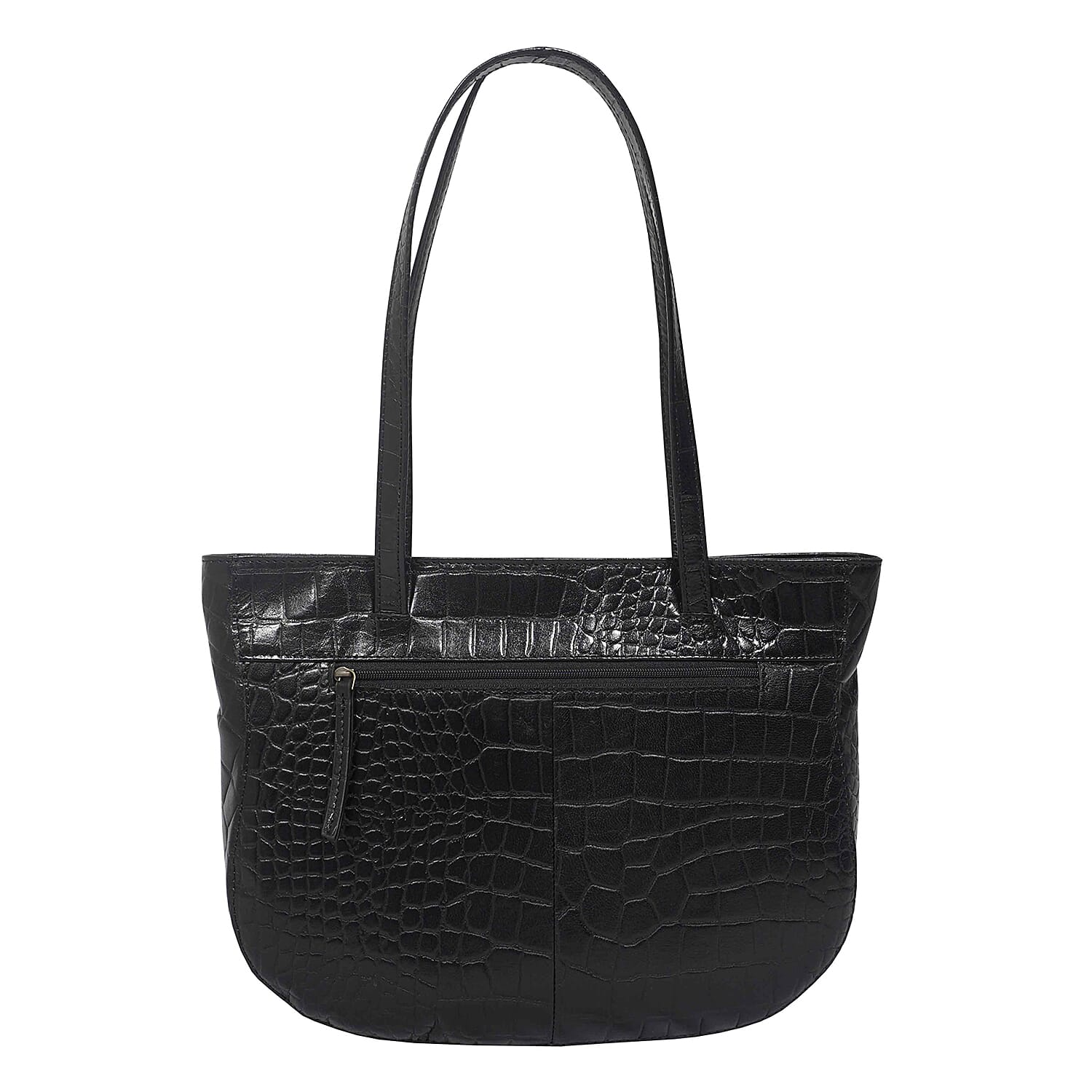 Assots London Julia Genuine Leather Tote Bag  - Black