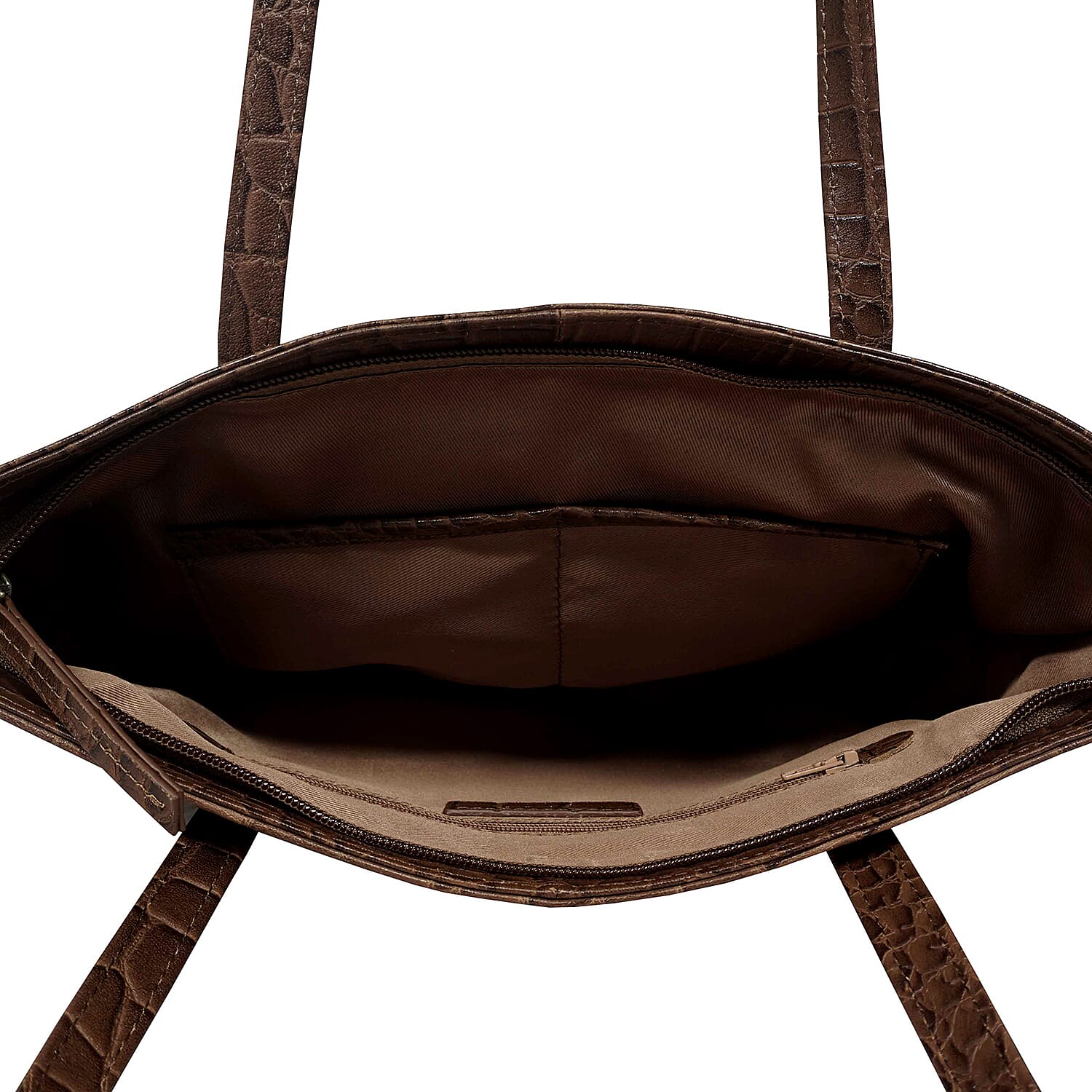 Assots London Julia Genuine Leather Tote Bag - Tan