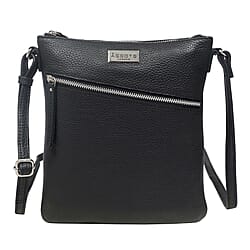 Genuine Leather Tote Bag - Black