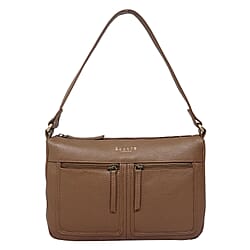 Genuine Leather Tote Bag - Tan